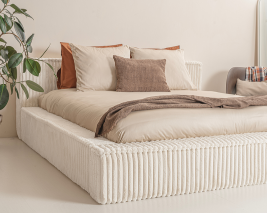 Adore Melody Teddyrib bed met Opbergruimte - Nº22 - Pearl White