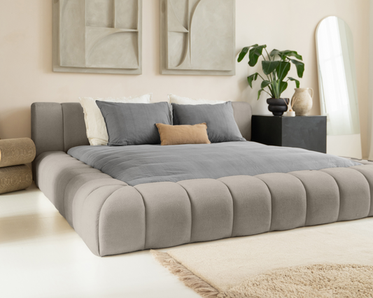 Adore Capuccino Deluxe bed - Modern laag zweefbed - (optioneel) luxe hybride 7-zones pocketvering matras