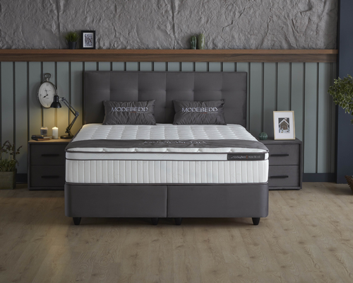 Boxspring met Opbergruimte Modebedd - Complete set - Nº73 - Caviar Grey