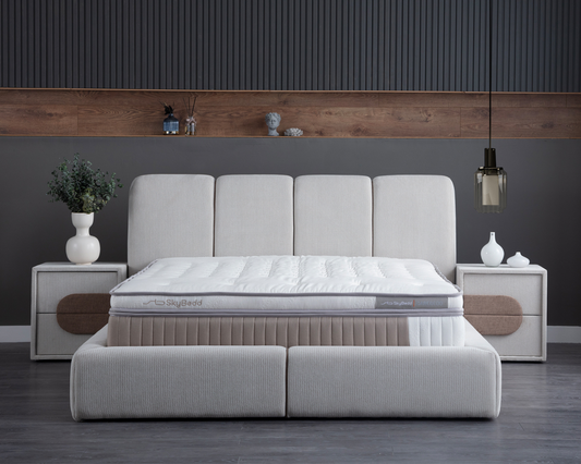 Boxspring Carebedd - Complete set - Luxe 7-zone matras 1000 pockets/m² met ingebouwde topper