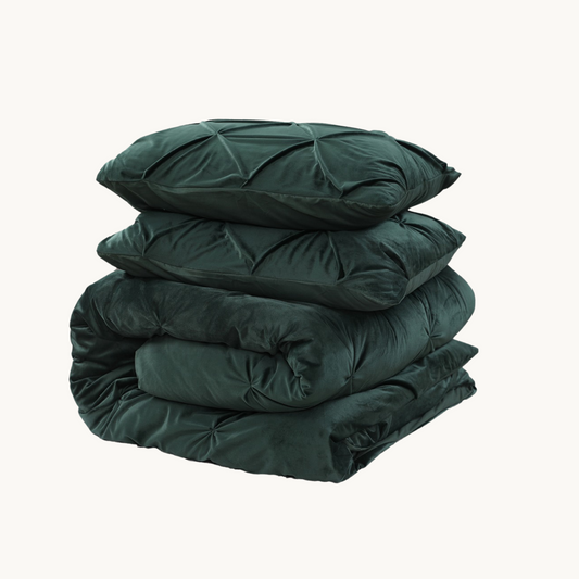 Dekbedovertrek set - Fluweel/Velvet™ Diamond Elegant Green