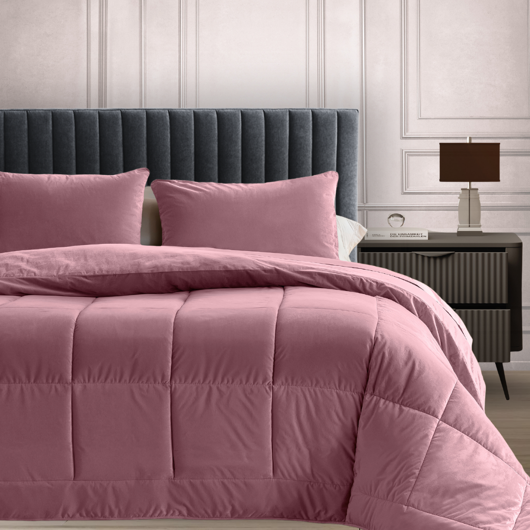 Dekbed Zonder Overtrek Velvet Old Pink