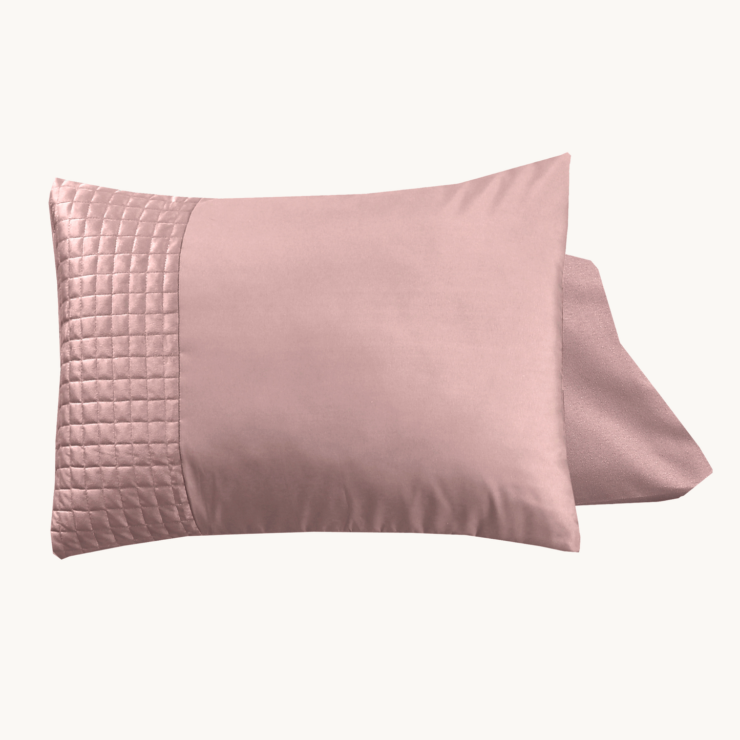 Fluweel/Velvet Kussenslopen Border Chai Latte Pink 60x70 cm (2-pack)