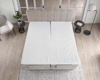 Elektrische Boxspring - Azteca Beige - Complete set - Luxe 7-zone matrassen 500 pockets/m² - Gratis topmatras