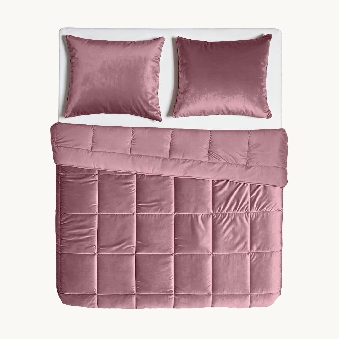 Dekbed Zonder Overtrek Velvet Old Pink