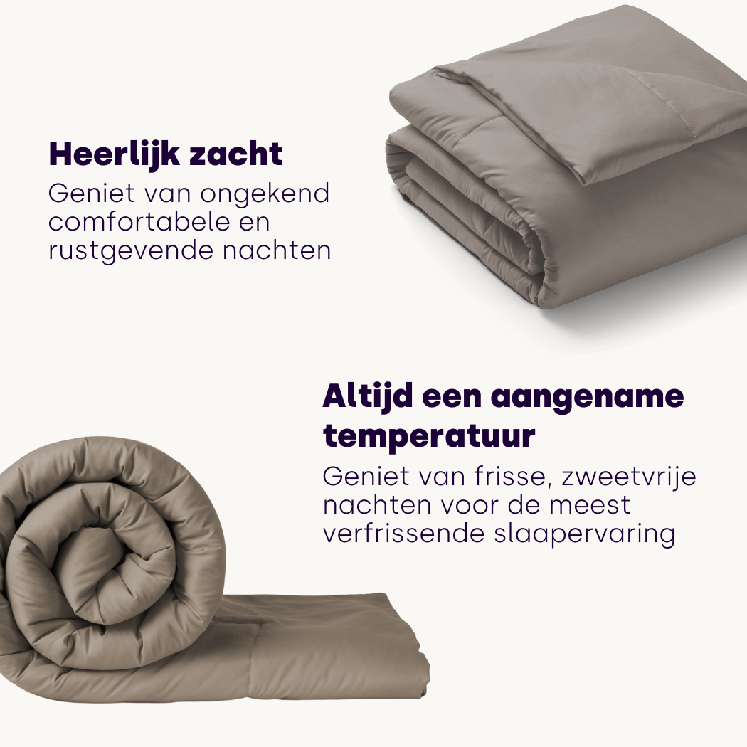 Bed in a bag 2-in-1 Mat Satijn™ Taupe kaki