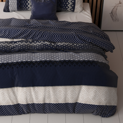 Tijdloze Elisabeth Navy Bedlinnen Set Presentatie