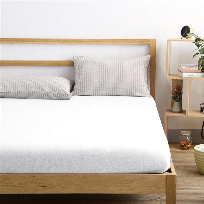 Matras Hoeslaken Jersey Premium Pure White