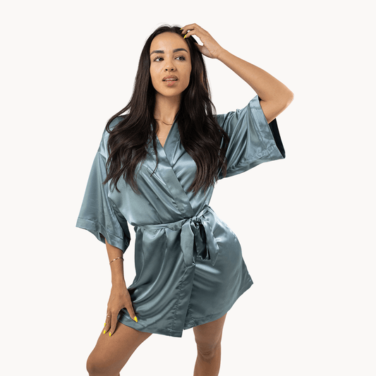 Kimono satijn Ocean Grey - Y-NOT | be different