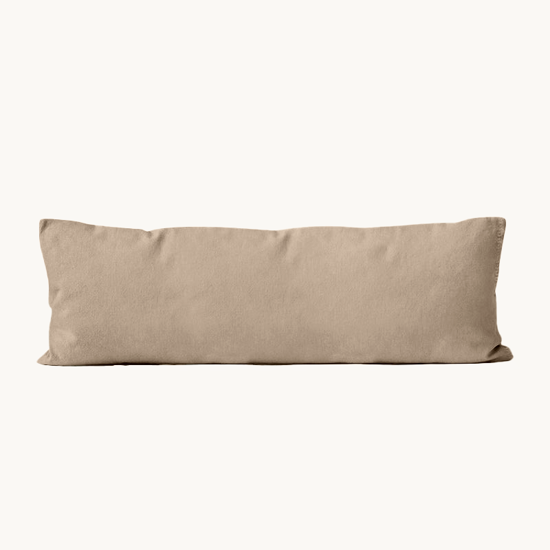 Bodypillow Kussensloop Premium Katoen Taupe 40x145cm